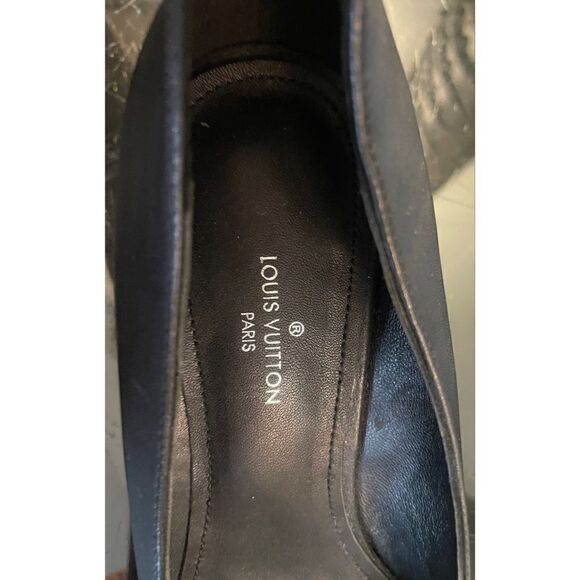 louis vuitton madeleine pump new black leather women’s shoes size 36/6 medium - Picture 11 of 15